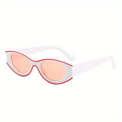Y2K Oval Sunglasses For Women Men Hippie Block UV400 Sun Shades Glasses