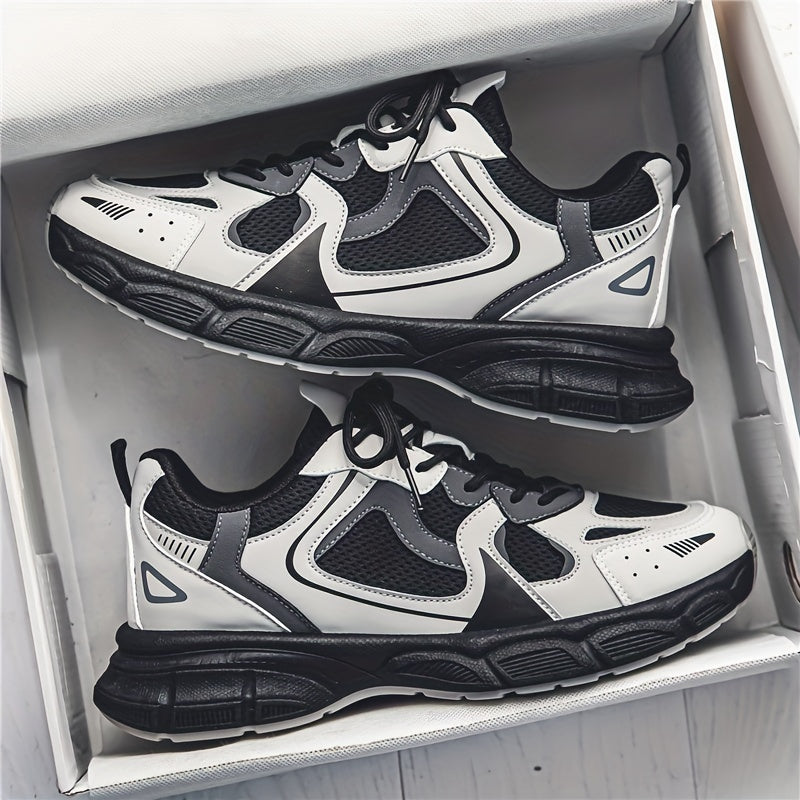 Men's Casual Mesh Sneakers Low Top Platform Running Shoes