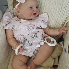 24" Reborn Doll with Hand Painted Hair Soft Realistic Vinyl Body