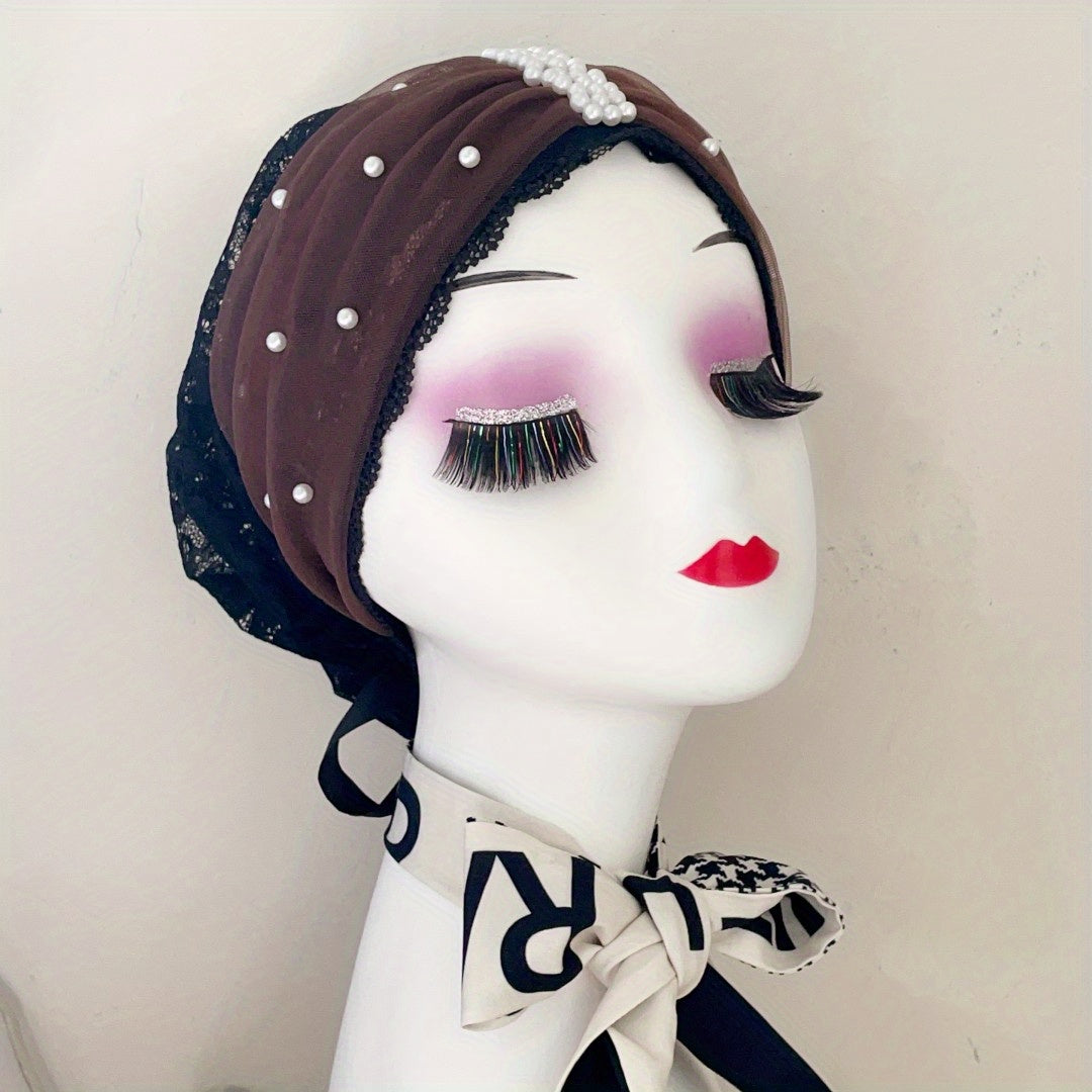 Vintage Lace Hijab Boho Head Scarf Chemo Cap Hair Accessories