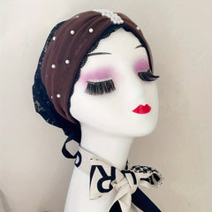 Vintage Lace Hijab Boho Head Scarf Chemo Cap Hair Accessories