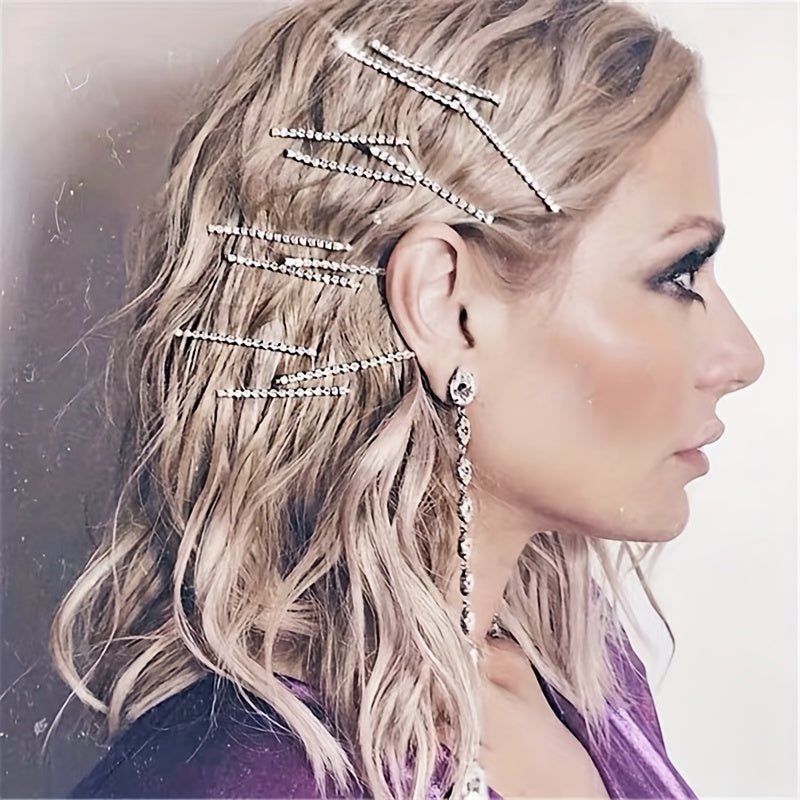 Y2K Rhinestone Hair Clip Bobby Pin Hair Barrette Hair Slides Clip Non Slip