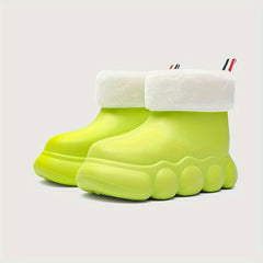 Women's Lightweight Rain Boots Winter Warm Short Tube Wear-resistant Shoes