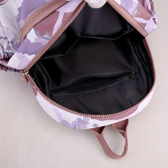 Purple Backpack Purse Preppy School Bag Women's Daypack