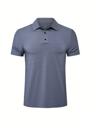 Men's Solid Quick drying Moisture Wicking Short Sleeve Shirt