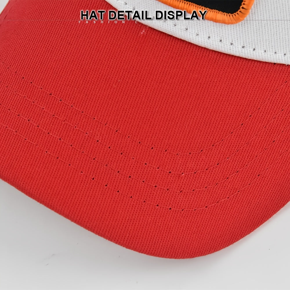 Breathable Fish Bone Embroidered Trucker Cap