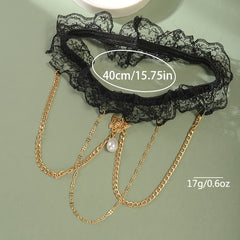 Lace Garter Tassel Chain Pearl Thigh Chain Bridal Accessory
