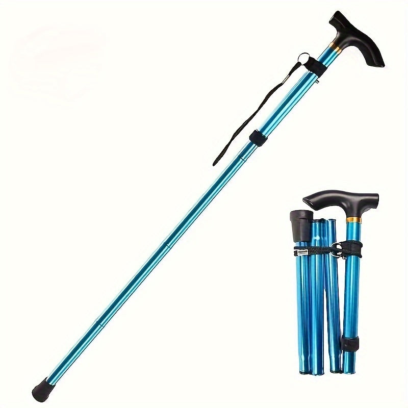1pc Folding Aluminum Telescopic Trekking Pole Lightweight for Hiking