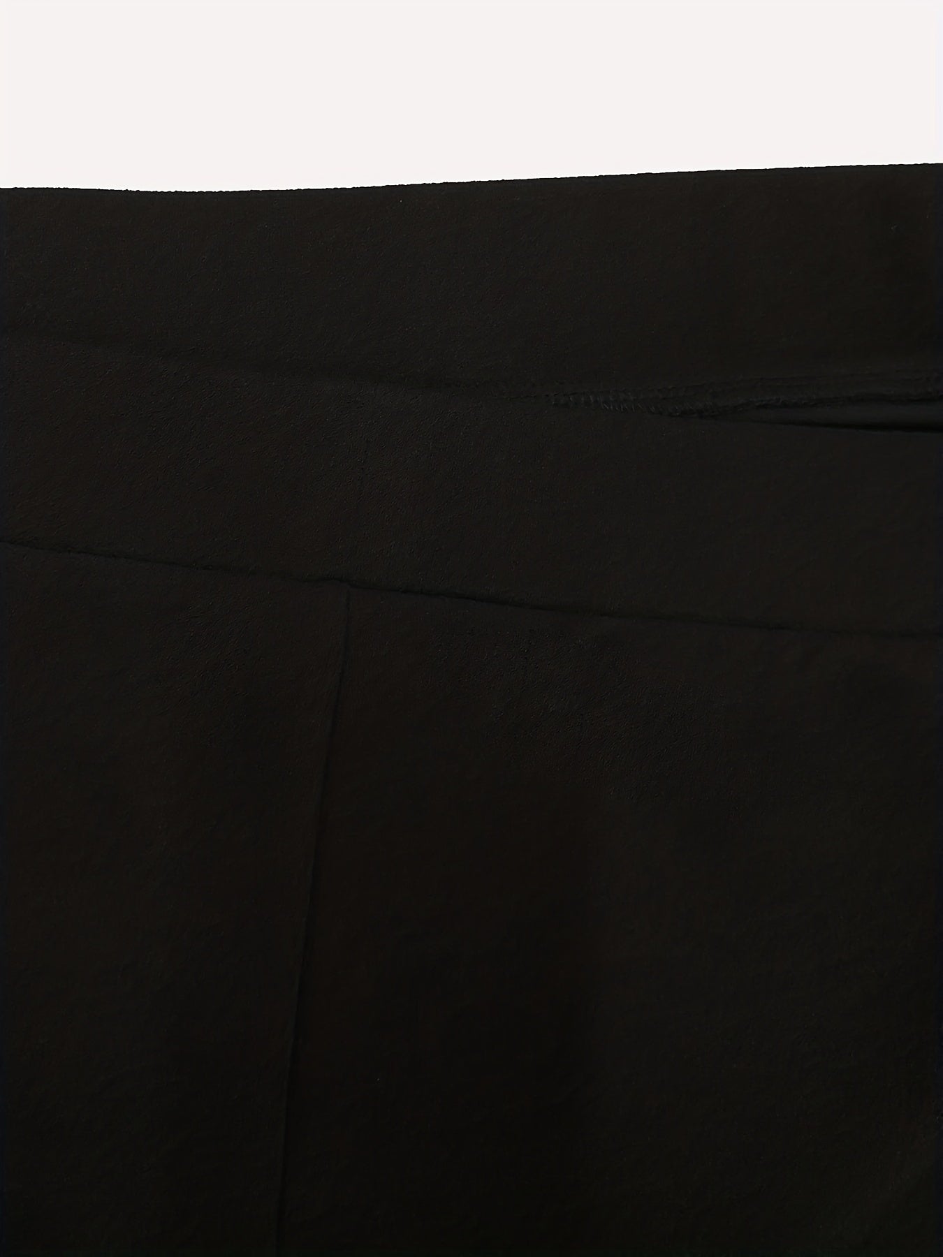 Women's Plus Size Flared Leg Trousers with Elastic High Rise
