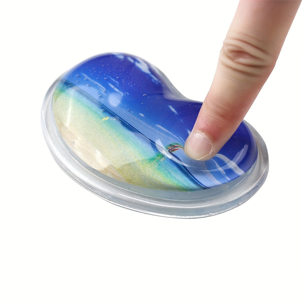 Crystal Supper Mini Wrist Rest with Silicone Mouse Pad, Pain Relief