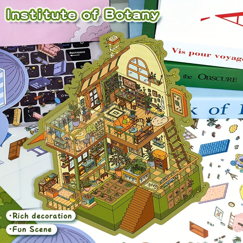 3D House Micro Scene Stickers DIY Educational Toy Album