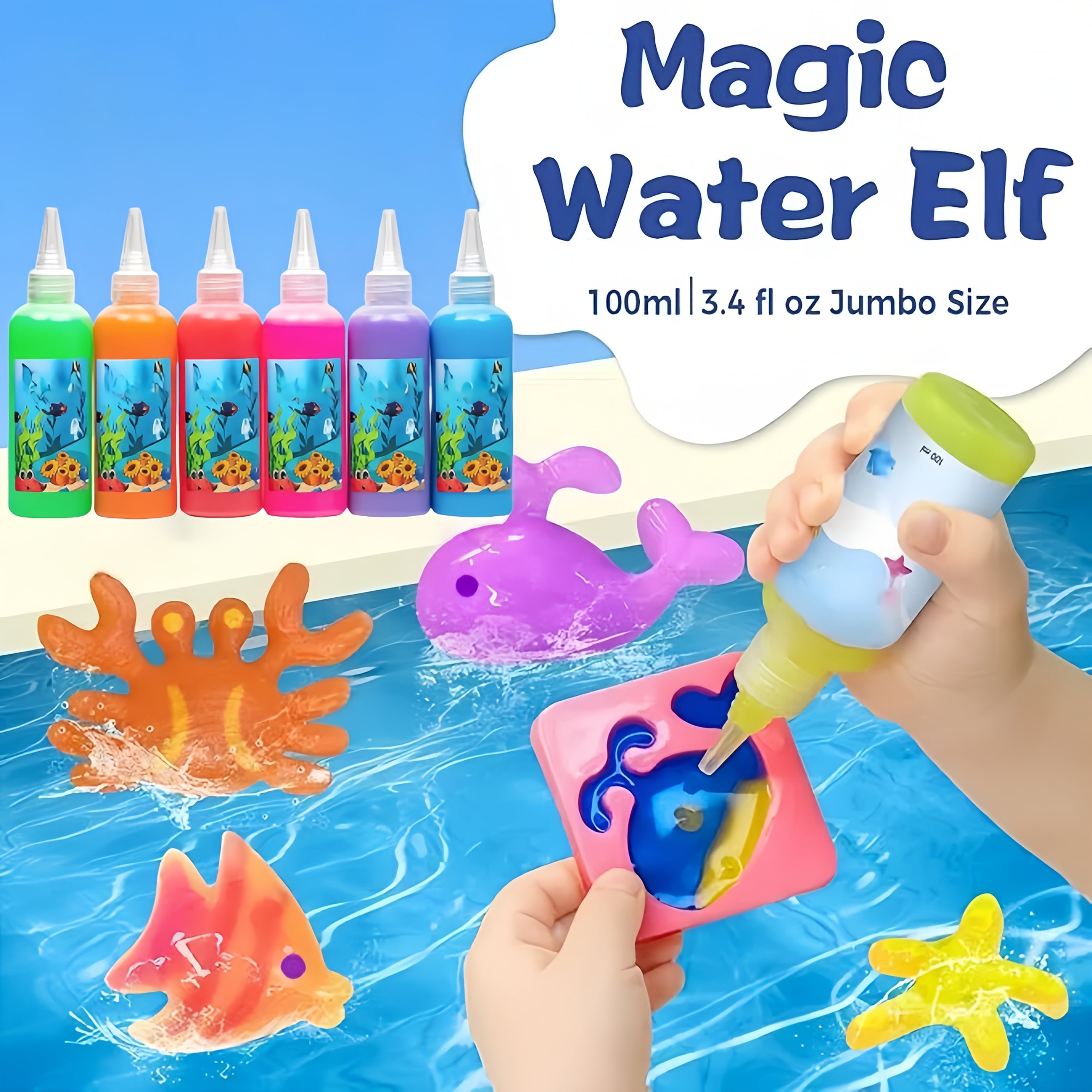 Water Baby Toy Set with Magic Water and Molds