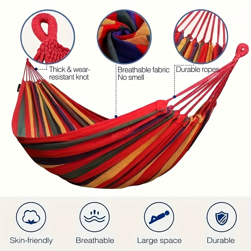 Portable Camping Hammock with Storage Bag & Tree Strap