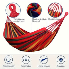 Portable Camping Hammock with Storage Bag & Tree Strap