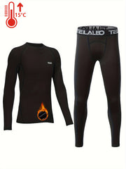 TELALEO Kids' Thermal Compression Set Long Sleeve Base Layer Top & Leggings