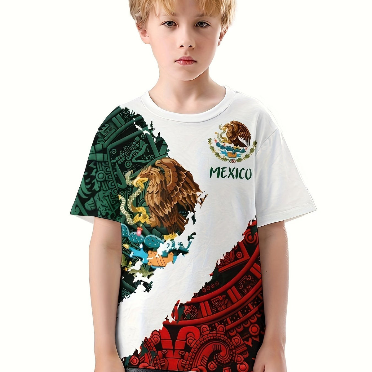 Eagle 3D Print Boys Meaningful T Shirt Short Sleeve Tee For Toddler Kids