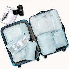7pcs Luggage Packing Organizer Set Lightweight Toiletry Packing Cubes