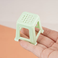 1:12 Dollhouse Stool Pink Chair Ventilation Holes for DIY Decor