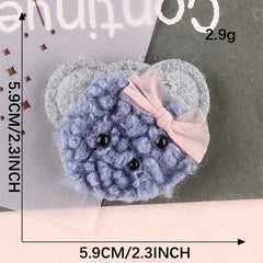 4pcs Plush Bear Hair Accessories Patches Girls Clothing DIY Sewing