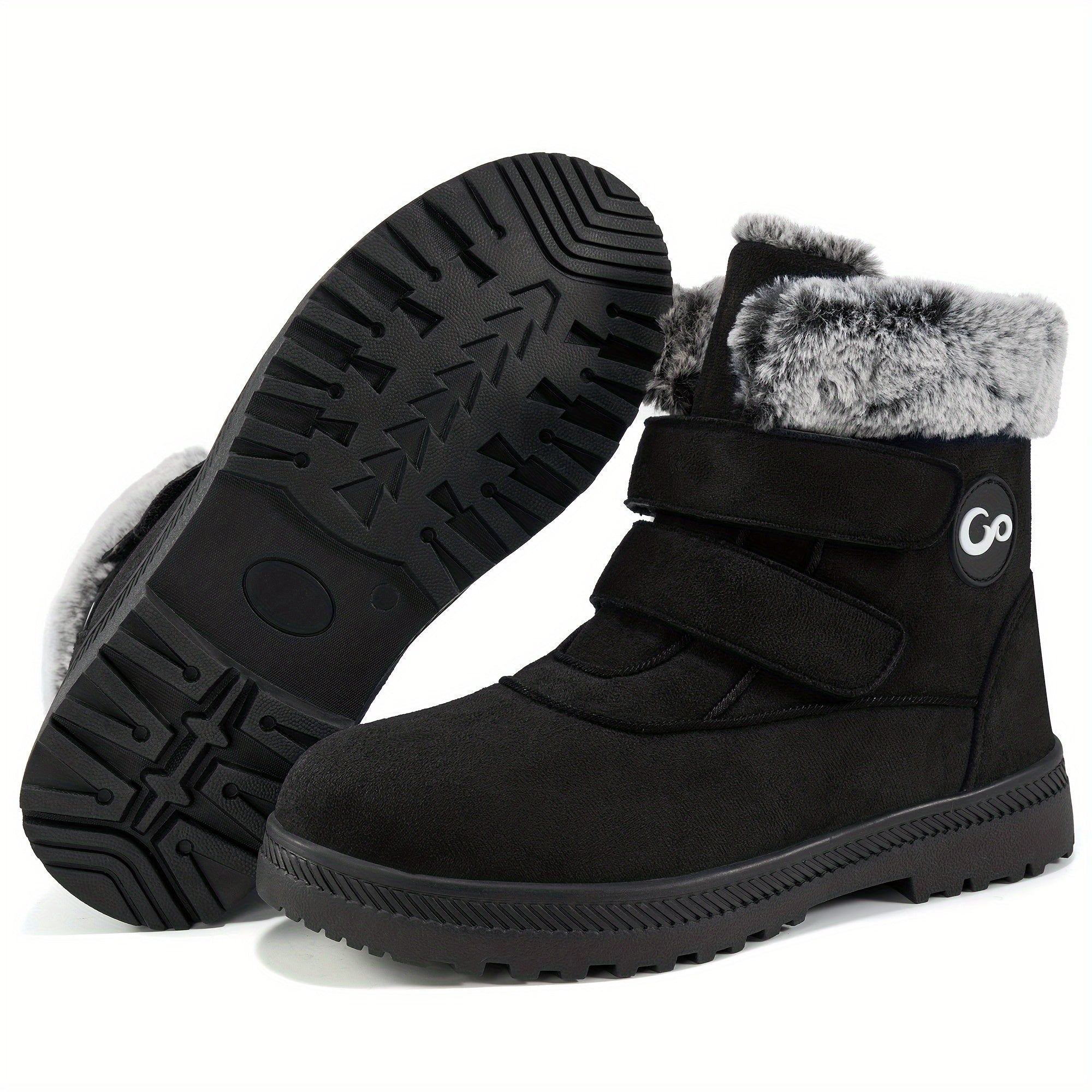 Plush Lined Waterproof Snow Boots Fall Winter Outdoor Shoes