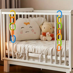 Kids Ring Chain Toys for Hanging Early Learning Car Seat Stroller
