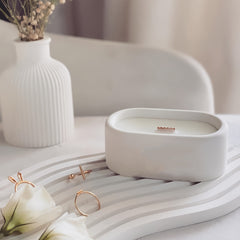 Oval Jewelry Storage Box Silicone Mold DIY Candle Jar Making Plaster Resin Vase