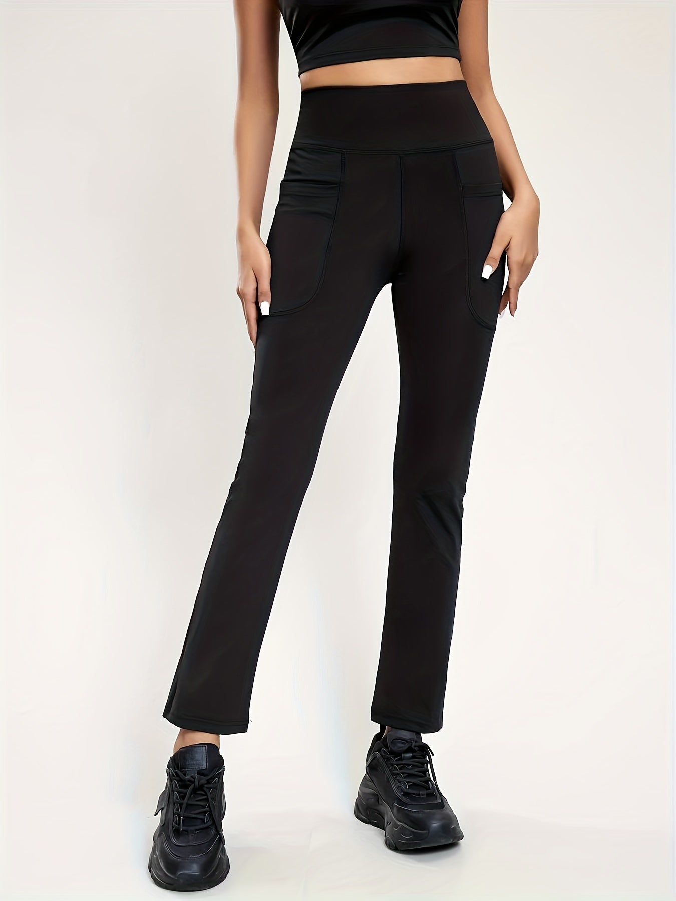 High Waist Flare Leggings Women's Yoga Dance Wide Leg Pants