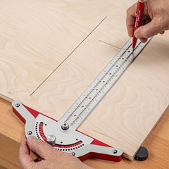 Stainless Steel Woodworking Ruler Angles Tool for Woodworkers