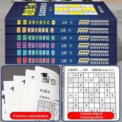 Complete Sudoku Game Set 6 Books Portable Mini Grid Puzzles for All Skill Levels