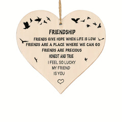 Funny Friendship Wooden Door Pendant - Christmas Gift