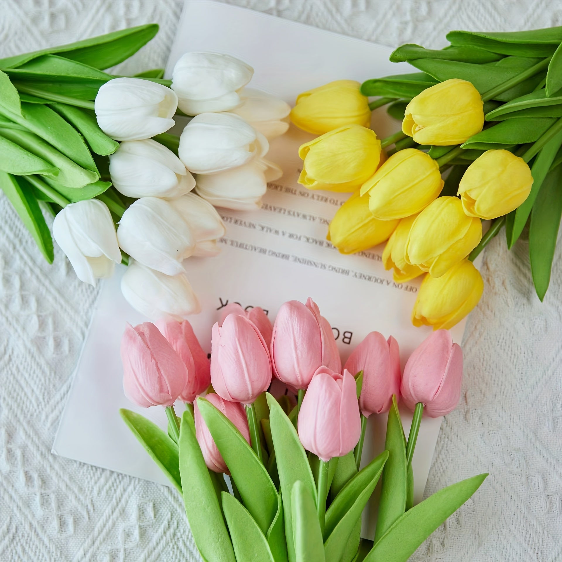 10pcs Real Touch Tulips Bouquet for Home Decor Weddings Parties