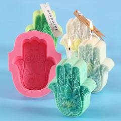 DIY Silicone Candle Mold Hand Shaped Mould For Soap Resin Candle Making