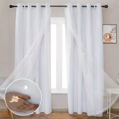 Modern Hollow Out Star Window Yarn Curtains