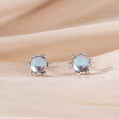 Moonstone Stud Earrings Delicate Jewelry 1Pair