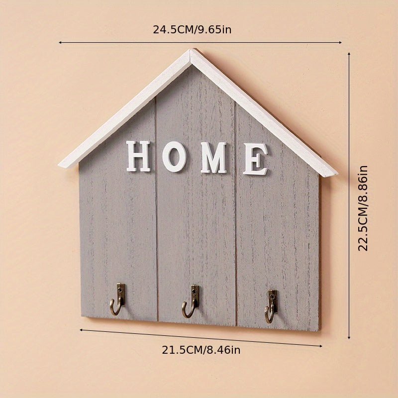 Solid Wooden Hook One Row Creative Entryway Hanging Clothes Hook