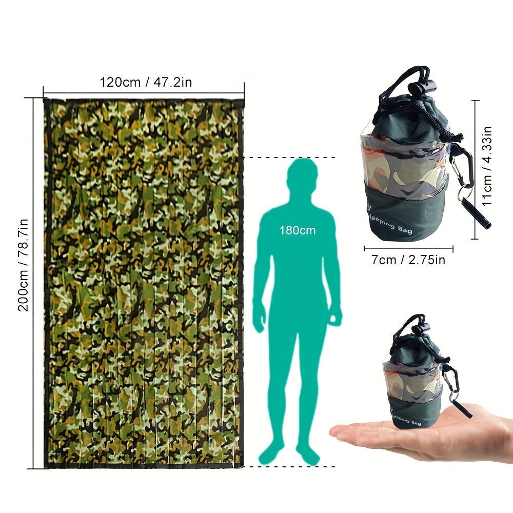 Emergency Sleeping Bag Lightweight Waterproof Thermal & Whistle