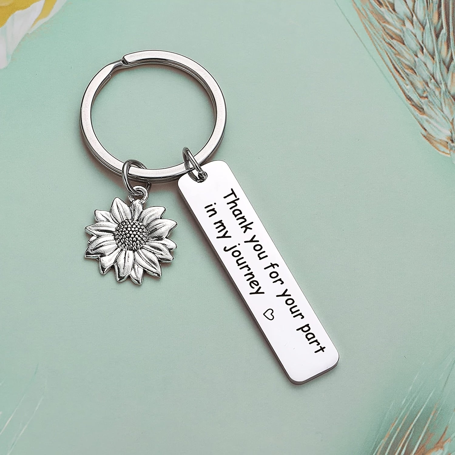 Sunflower Keychain Thank You For Your Part In My Journey