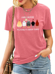 Chicken Graphic Sports T-shirt for Women