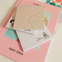 Book Cartoon Bread Memo Memo Notebook Sticky Notes 50 Sheets