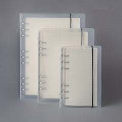PP Frosted Translucent Binder A5 B5 A6 6-Hole Loose Leaf Book Case