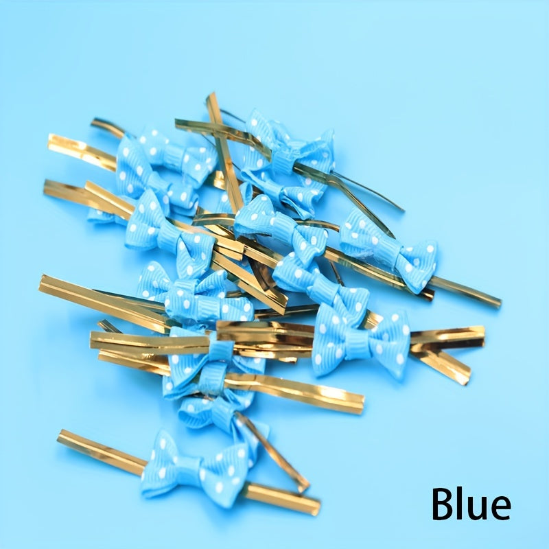 100pcs Colorful Butterfly Tie Silk Biscuit Bag Cable Tie