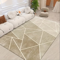 Soft Fluffy Geometric Area Rug for Living Room, Bedroom - Water