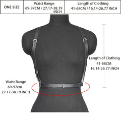 PU Leather Harness Belt For Women Goth Belt