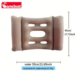 Inflatable Seat Cushion Flocking PVC Air Cushion for Home, Office & Car