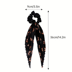 Scrunchie Butterfly Pattern Long Streamer Bowknot Hair Tie Ponytail Hair Rope