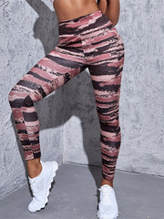 Stretch Camo Print Yoga Pants for Women Quick Dry Activewear
