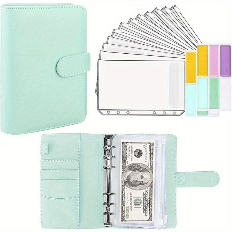 Deluxe Macaron PU Leather Loose Leaf Notebook Set