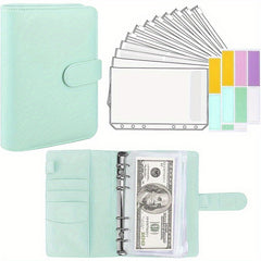 Deluxe Macaron PU Leather Loose Leaf Notebook Set