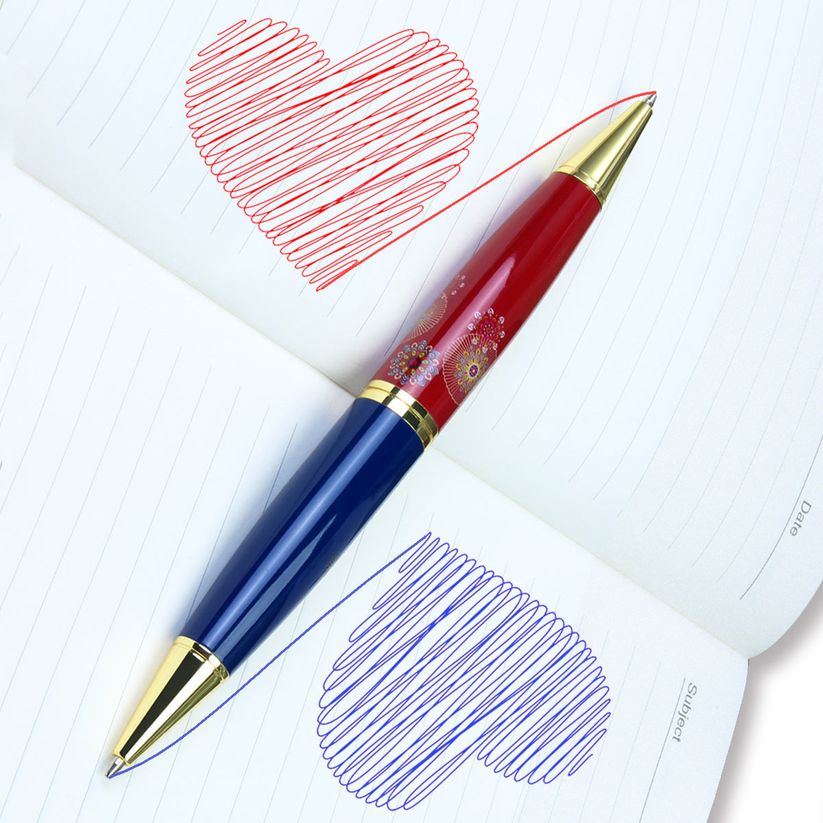 Thick Ballpoint Pen 2 Comfortable Writing Pens Metal Retractable