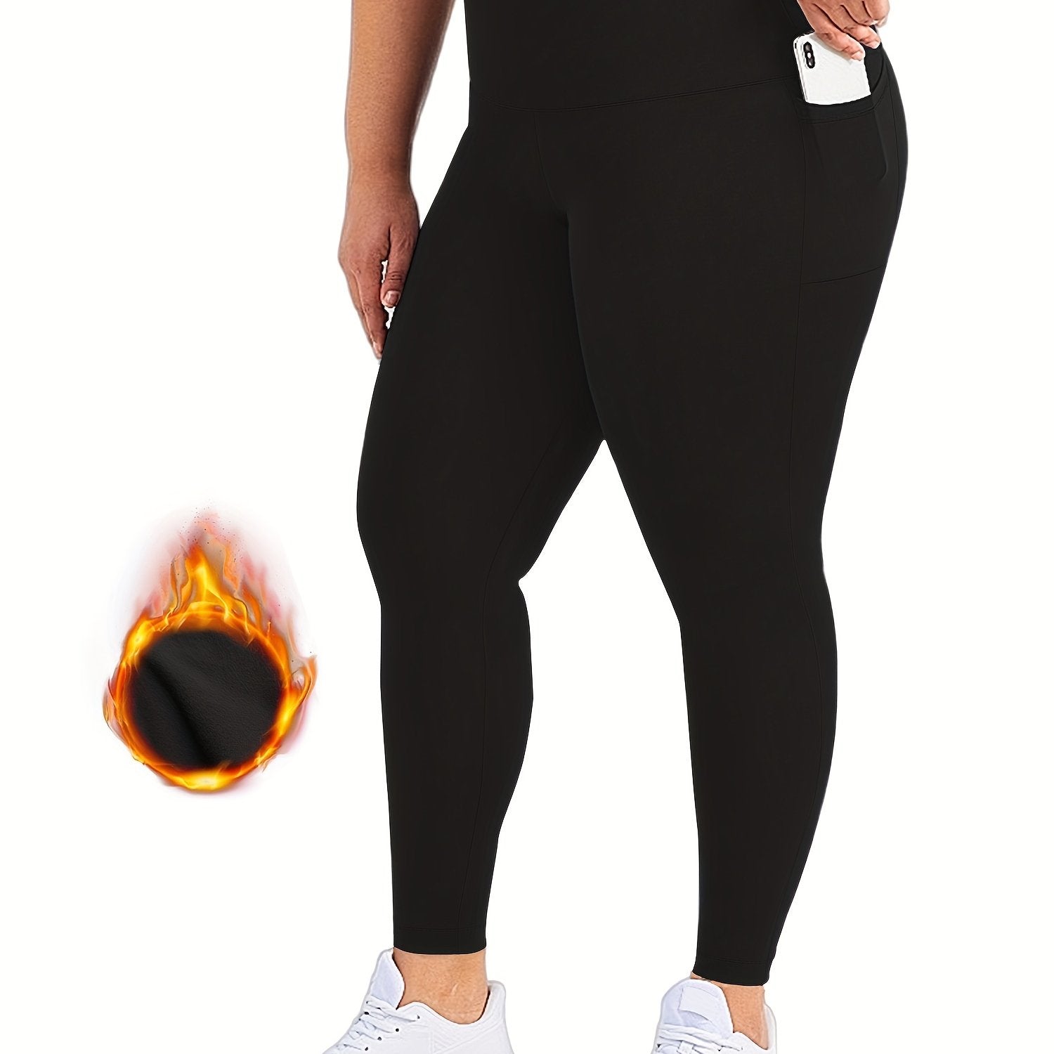  High Rise Stretch Leggings With Pockets